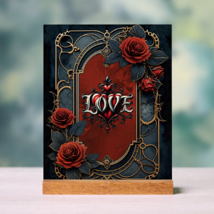 Élégance steampunk vintage Roses de l'amour à engr