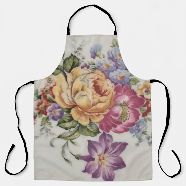 Élégance : Tablier d'impression florale d'inspirat (Recto)