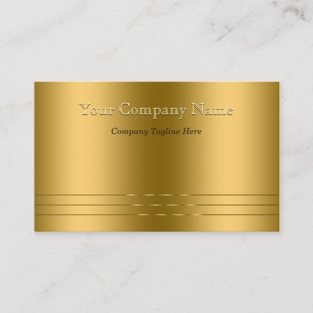 Elegance trifft auf moderne Gold Embossed Look Visitenkarte (Vorderseite)