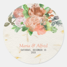 Elegancia en Flor Runder Aufkleber