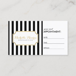 Elegane Luxe Bold Stripes Terminierungskarte Terminkarte