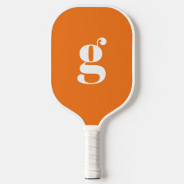 Eleganff Bold Mit Monogramm Initial Pumpkin Orange Pickleball Schläger
