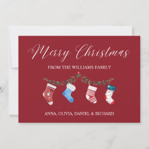 Elegangreeting Family Christmas Red Feiertagskarte