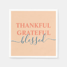 Eleganorange dankbar dankbar gesegnet serviette