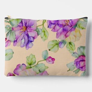 Eleganrosa lila Aquarellblüte Zubehörtasche