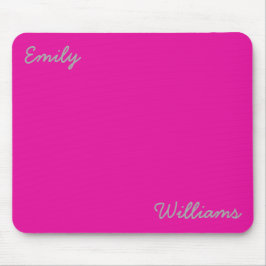 Eleganrosa Silbergraue Typografie Minimalistisch Mousepad