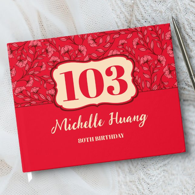 Elegant 100. Geburtstag Gästebuch (RED) (Von Creator hochgeladen)