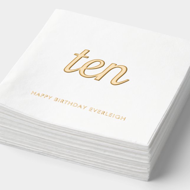 Élégant 10e anniversaire de la moderne serviettes  (Détail)