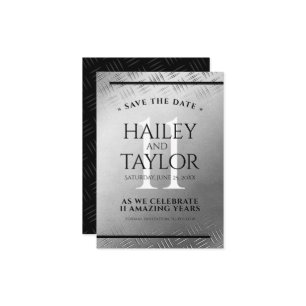 Elegant 11. Hochzeitsfeier Save The Date