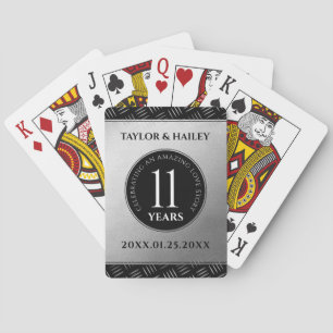 Elegant 11. Hochzeitsfeier Spielkarten