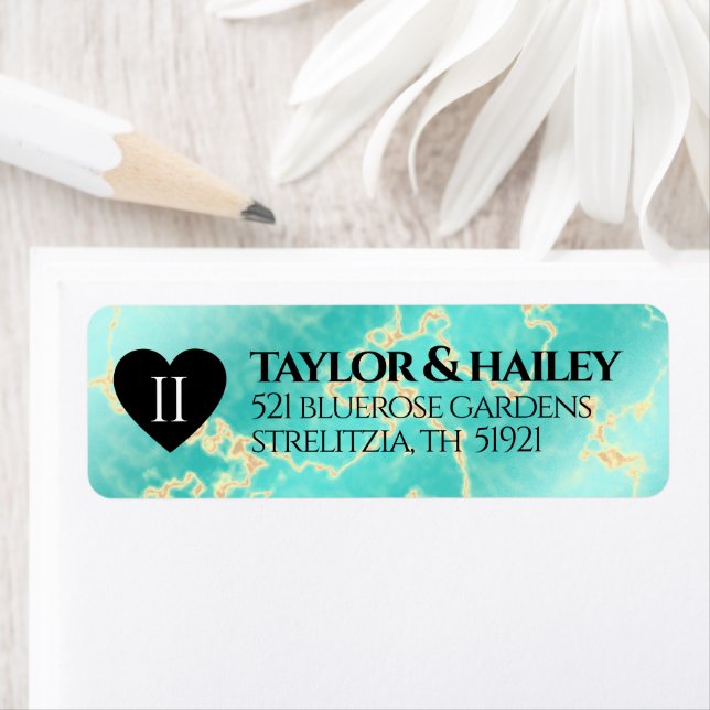 Elegant 11. Hochzeitstag in Türkis (Insitu)