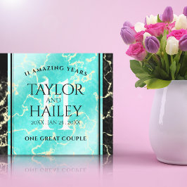 Elegant 11. Hochzeitstag in Türkis Leinwanddruck