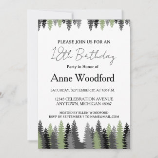 Elegant 18. Geburtstag Einladung