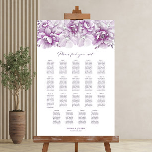 Elegant 19 Tabelle Rosa Blumenkarte Poster