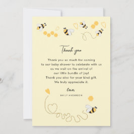 Elegant 1. Bumble Bee Day Birthday Honey Dankeskarte