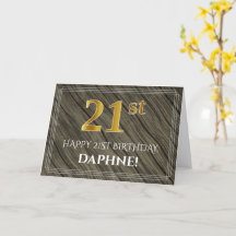Elegant 21. Geburtstag: Imitate Holz, Imitate Gold