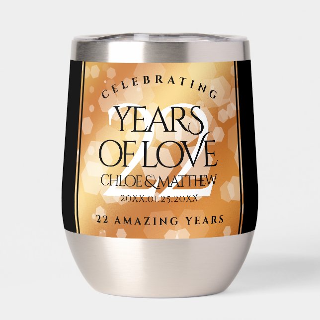 Élégant 22e anniversaire de Mariage de cuivre (Arrière)
