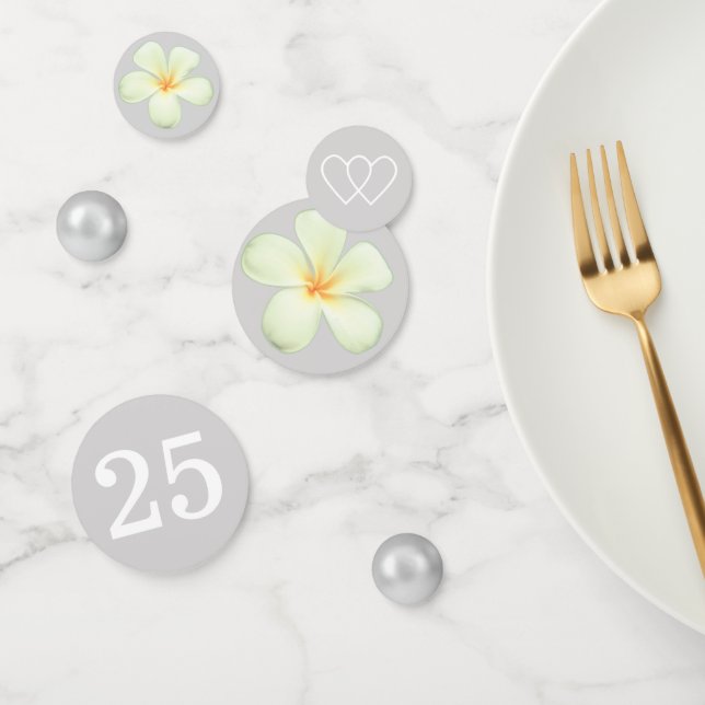 Elegant 25. Hochzeitstag Blumenfloral Konfetti (Gruppe)