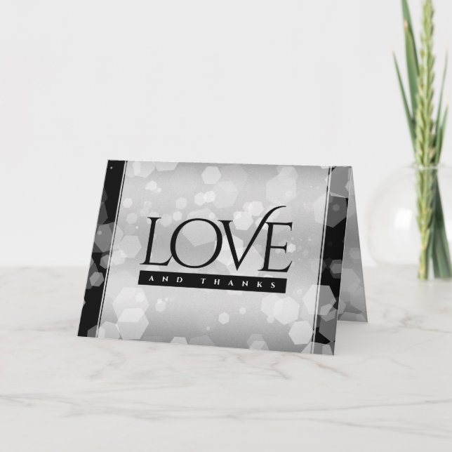 Elegant 25. Silberhochzeit Dankeskarte (Vorderseite)