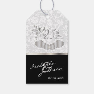 Elegant 25. Silberhochzeit Geschenkanhänger