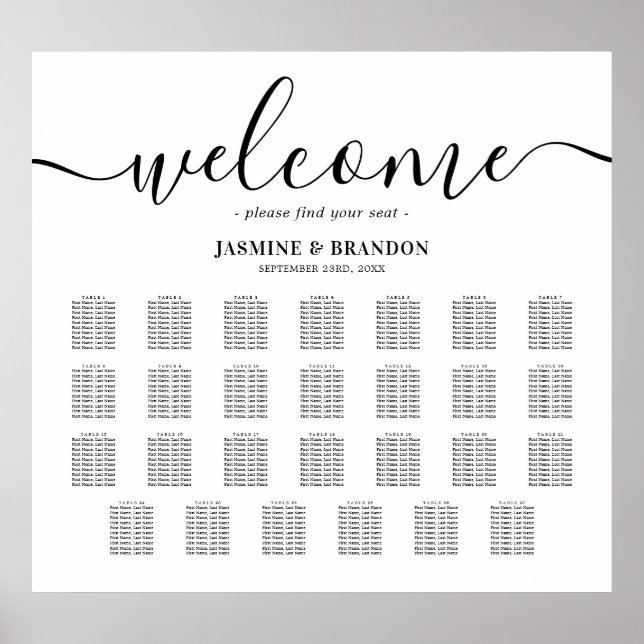 Élégant 27 Tableau Mariage (Devant)