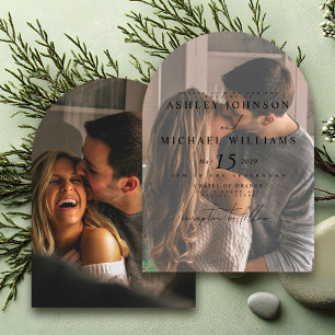 Élégant 2 Faire-part de mariage de superposition d