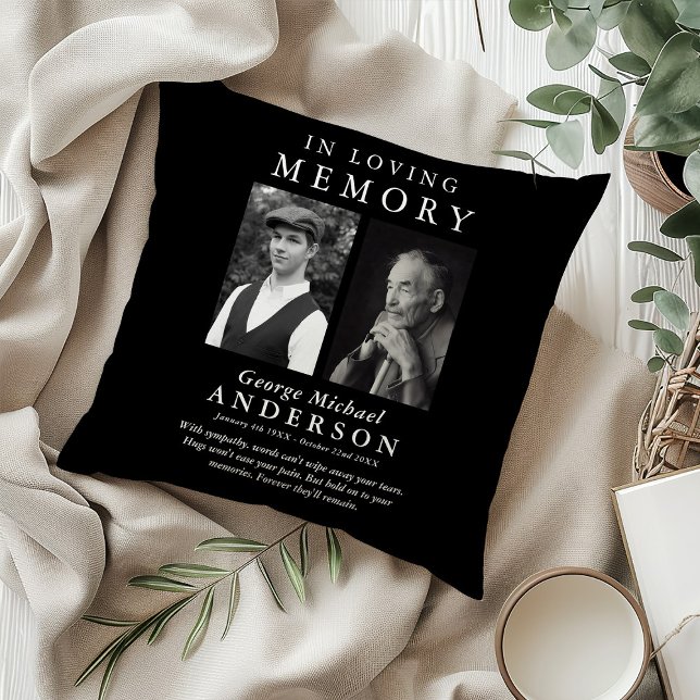 Elegant 2 Foto "In Love Memory" Tribut Kissen (Von Creator hochgeladen)