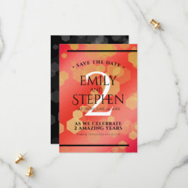 Elegant 2. Garnet Hochzeitstag Save The Date