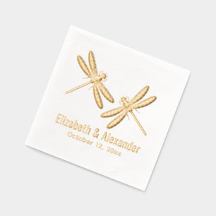 Élégant 2 Libellules Mariage Couple Nom Date