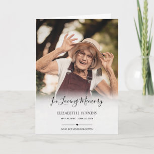 Élégant 2 Photo Dans Love Memory Funeral Programme