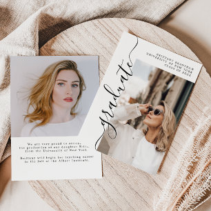 Élégant 2e Faire-part d'obtention d'un diplôme de 