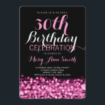 Elegant 30. Geburtstag Party Glitzern Pink Einladung<br><div class="desc">Elegante 30. Geburtstag Party Glitzern Rosa Einladung Vorlage. Ideal für den 30. Geburtstag und mehr!</div>