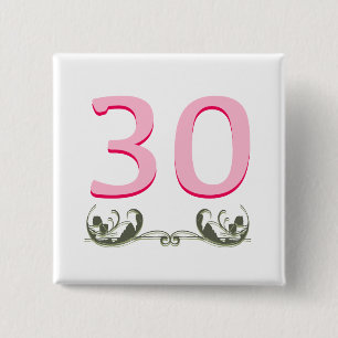 Elegant 30. Geschenk Button