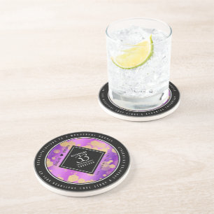 Elegant 33. Geburtstag von Amethyst Getränkeuntersetzer