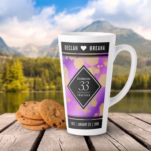 Elegant 33. Geburtstag von Amethyst Milchtasse (Von Creator hochgeladen)