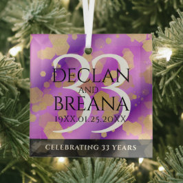 Elegant 33. Geburtstag von Amethyst Ornament Aus Glas