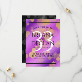 Elegant 33. Geburtstag von Amethyst Save The Date