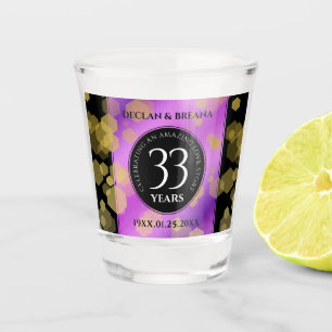 Elegant 33. Geburtstag von Amethyst Schnapsglas