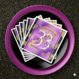 Elegant 33. Geburtstag von Amethyst Serviette