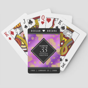 Elegant 33. Geburtstag von Amethyst Spielkarten