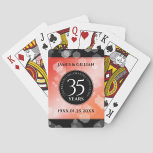 Elegant 35. Geburtstagsfeier der Korallen Spielkarten