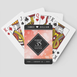 Elegant 35. Geburtstagsfeier der Korallen Spielkarten