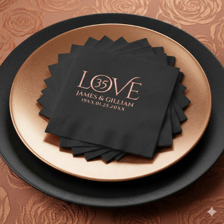 Elegant 35th Coral Wedding Anniversary Years