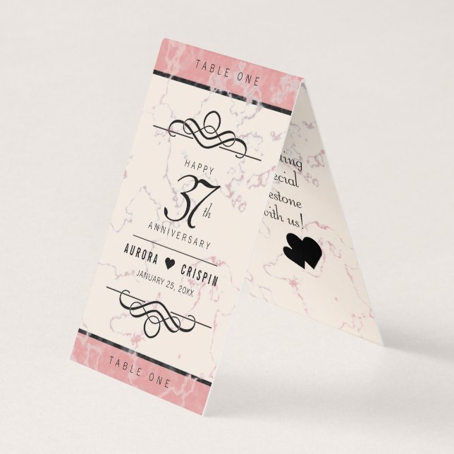 Elegant 37. Alabaster Hochzeitstag (Vorderseite)