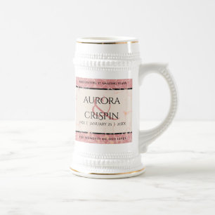Elegant 37. Alabaster Hochzeitstag Bierglas