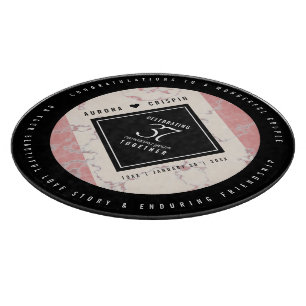 Elegant 37. Alabaster Hochzeitstag Schneidebrett