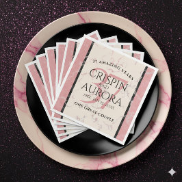 Elegant 37. Alabaster Hochzeitstag Serviette