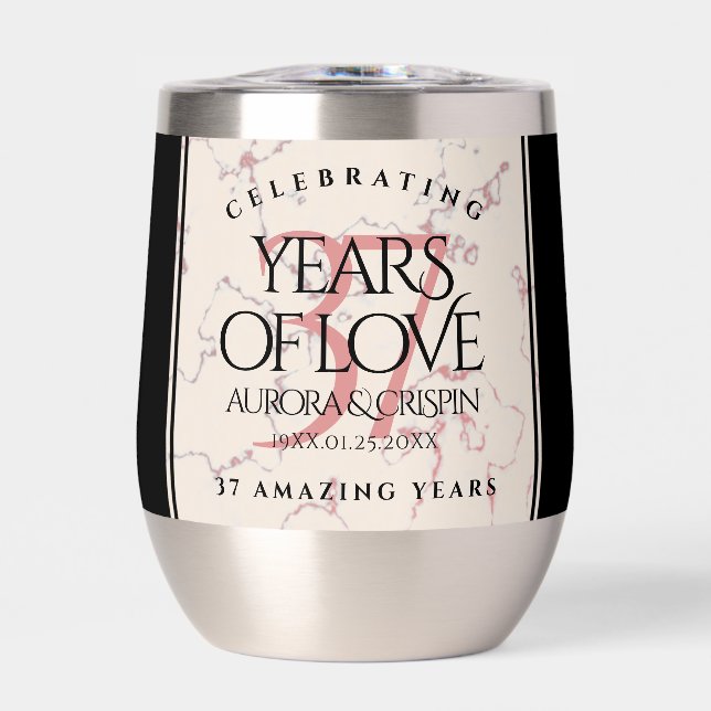 Élégant 37e anniversaire du Mariage Alabaster (Avant)