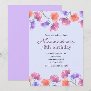 Elegant 38. Einladungen Boho Floral Chic