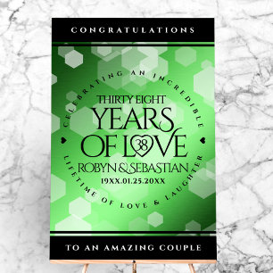 Elegant 38. Emerald Wedding Jubiläum Acrylschild